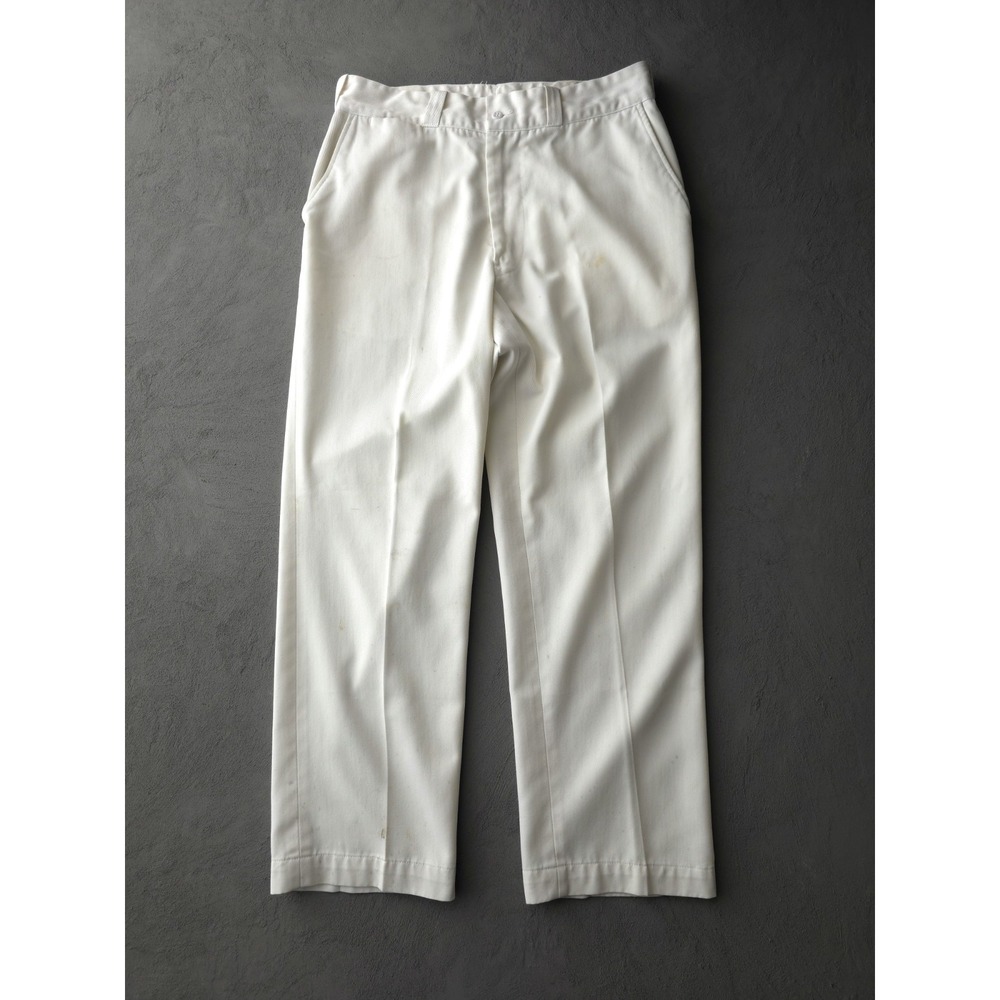Vintage 1970s JCPENNEY Big Mac White Permanent Press Work Pants 32 x 28